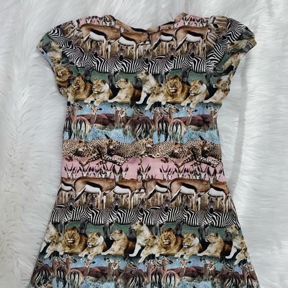 Molo girls safari animal knit dress (92) - Picture 2 of 5